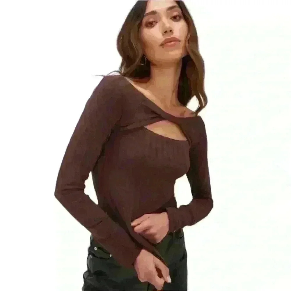 Project Social T Cya Later Top in Rich Mocha, Size XS